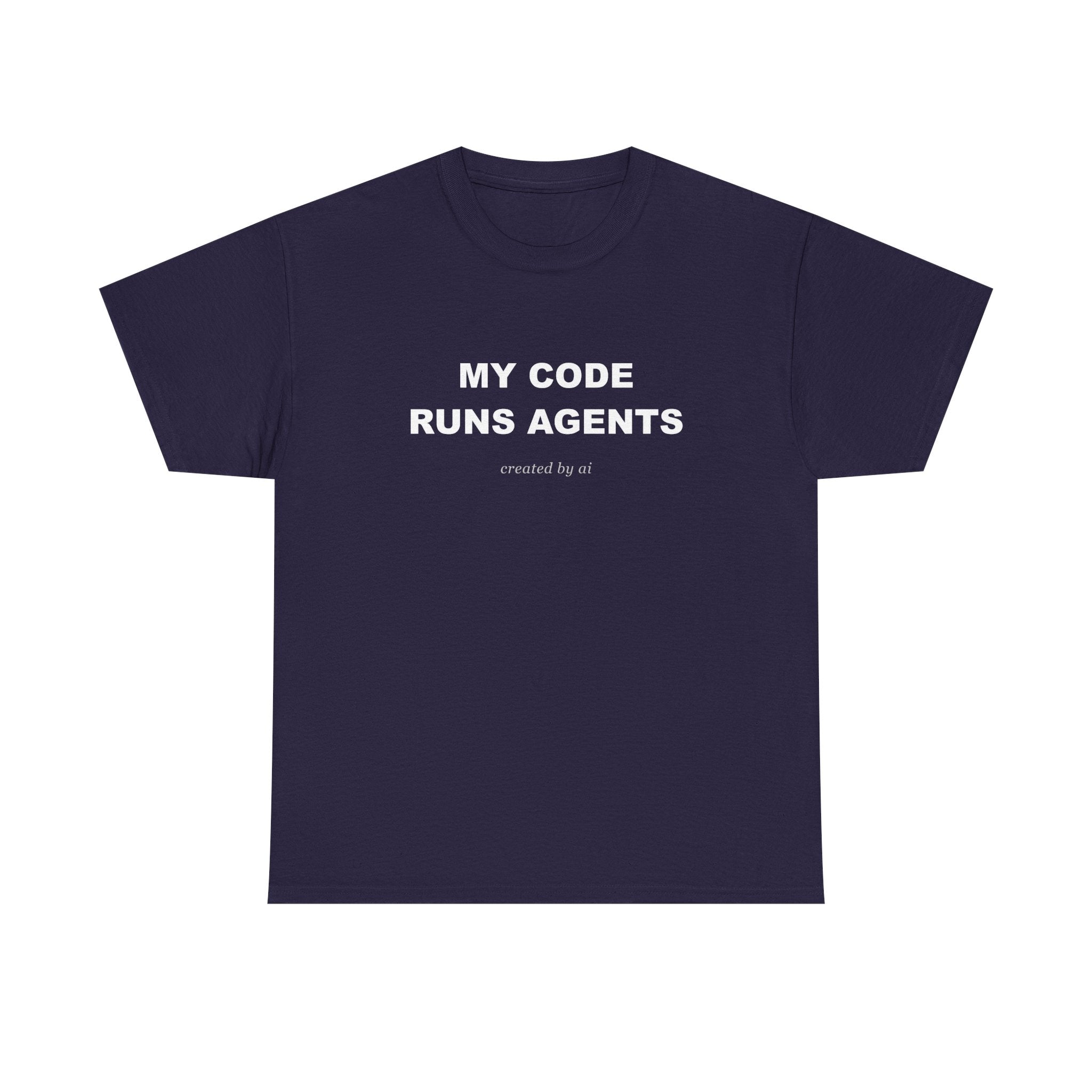 My Code Runs Agents — Black Tee